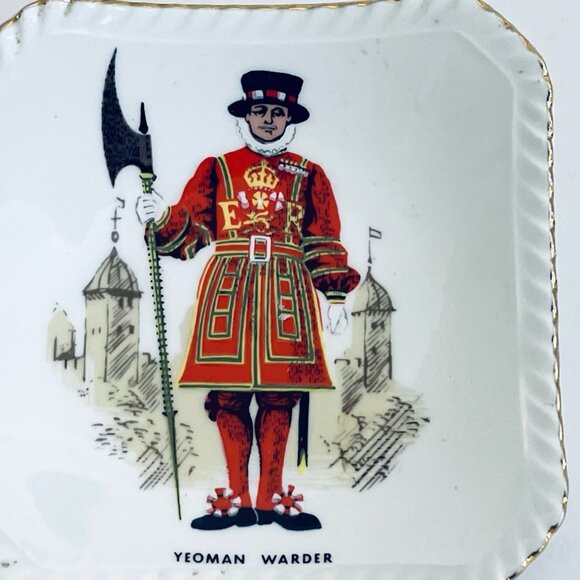 Royal Adderley Floral Bone China Square ER Soldier Tray Made In England - Picture 6 of 7